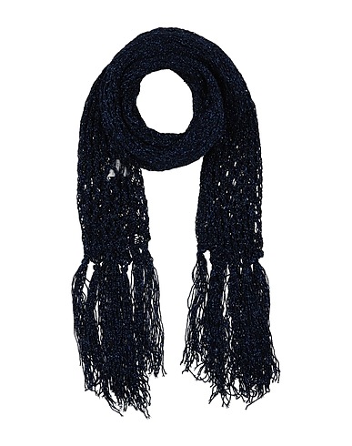 MIYA Scarves and foulards Navy blue 80% Viscose, 20% Metallic Polyester