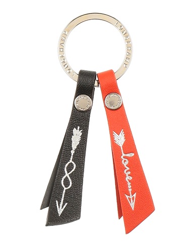 LONGCHAMP Key ring Brown Soft Leather, Metal