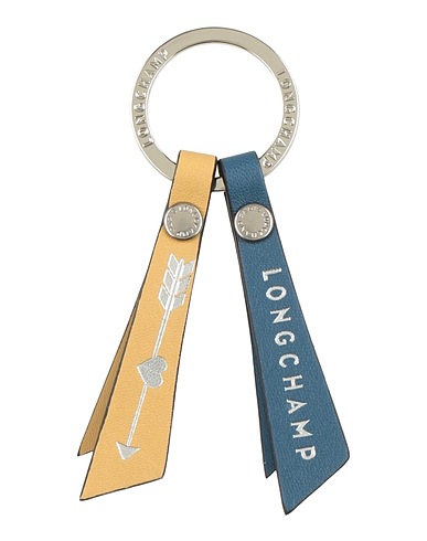 LONGCHAMP Key ring Beige Leather, Metal