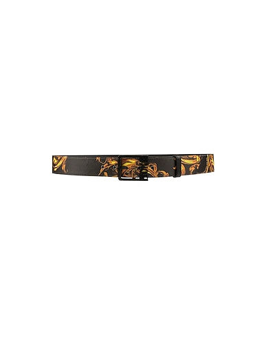 VERSACE JEANS COUTURE Leather belt Black Soft Leather