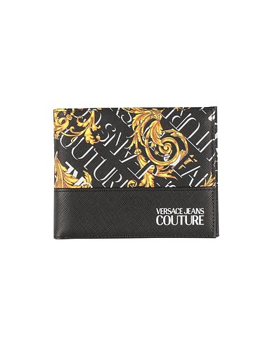 VERSACE JEANS COUTURE Wallet Black 100% Bovine leather