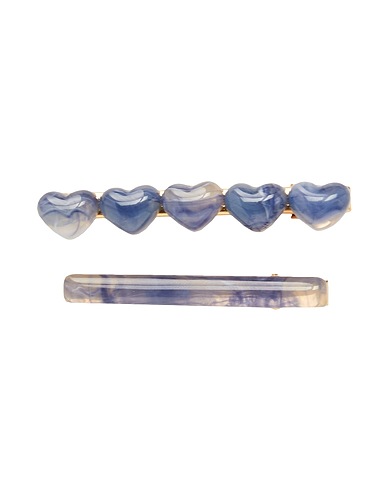 8 by YOOX Accessorio per capelli MULTIPLE HEARTS HAIRCLIP SET
 Avio 50% Plastica, 50% Ferro