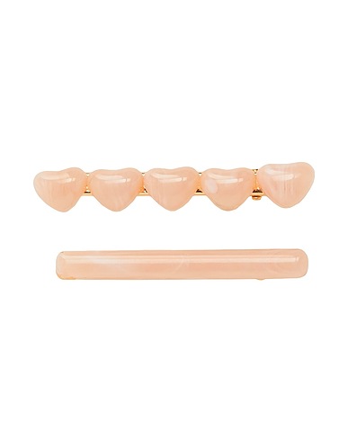 8 by YOOX Accessorio per capelli MULTIPLE HEARTS HAIRCLIP SET
 Cipria 50% Plastica, 50% Ferro