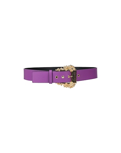 VERSACE JEANS COUTURE High-waist belt Purple Calfskin