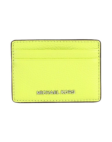 MICHAEL MICHAEL KORS PICCOLA PELLETTERIA Verde lime 100% Pelle di bovino