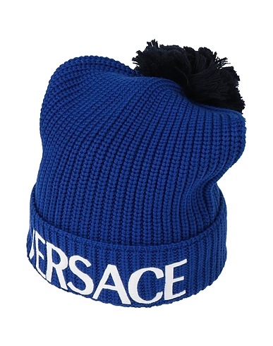 VERSACE Mützen & Hüte Blau 100% Wolle, Polyester
