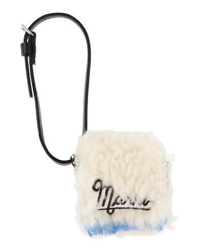 MARNI Wallet Ivory 100% Shearling, Bovine leather