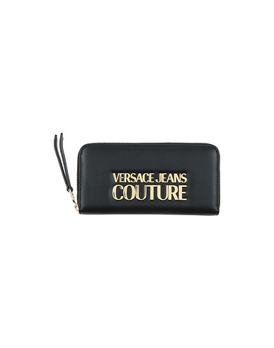 VERSACE JEANS COUTURE Portafoglio Nero 100% Poliestere, Resina poliuretanica