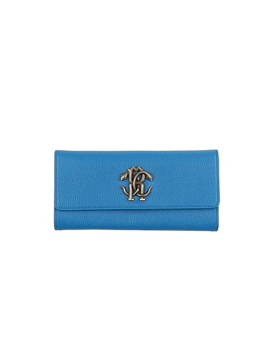 ROBERTO CAVALLI Wallet Bright blue Bovine leather