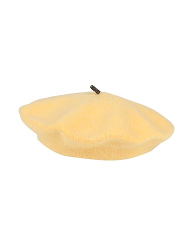 BRUNELLO CUCINELLI Hat Yellow 100% Wool, Brass