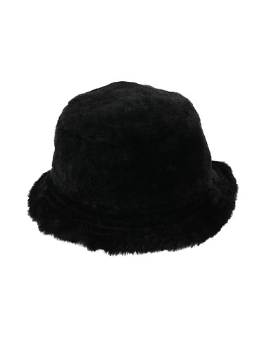 AGNONA Mützen & Hüte Schwarz 100% Schaffell, Kalbfell