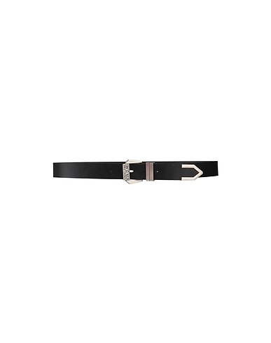 VERSACE JEANS COUTURE Leather belt Black Soft Leather