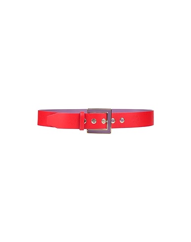M MISSONI Regular belt Red 100% Soft Leather