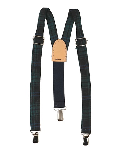 MANUEL RITZ Suspender Green Textile fibers, Soft Leather