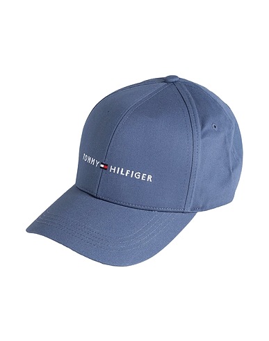 TOMMY HILFIGER Hat Slate blue 100% Cotton