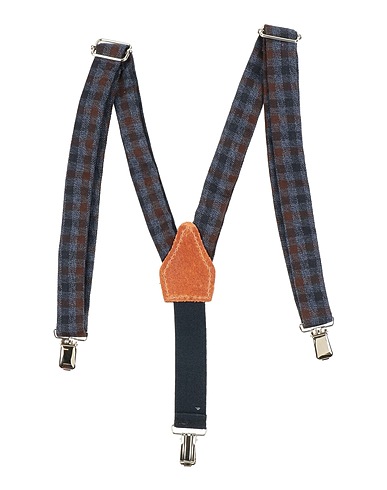 MANUEL RITZ Suspender Slate blue Textile fibers, Soft Leather