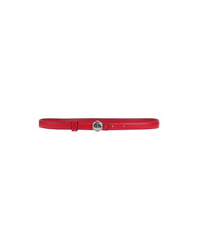 FERRARI Belt Red Soft Leather
