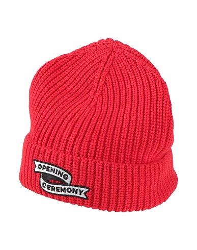 OPENING CEREMONY Hat Tomato red 34% Polyamide, 30% Wool, 30% Viscose, 5% Cashmere, 1% Polyester