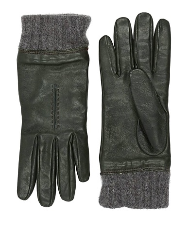 S'AMUSER Gloves Black Soft Leather, Textile fibers