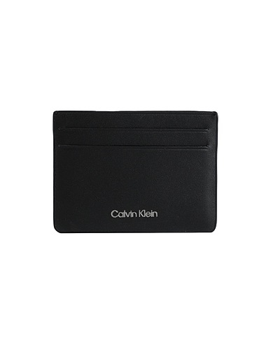 CALVIN KLEIN Small Leather Goods Black Cowhide