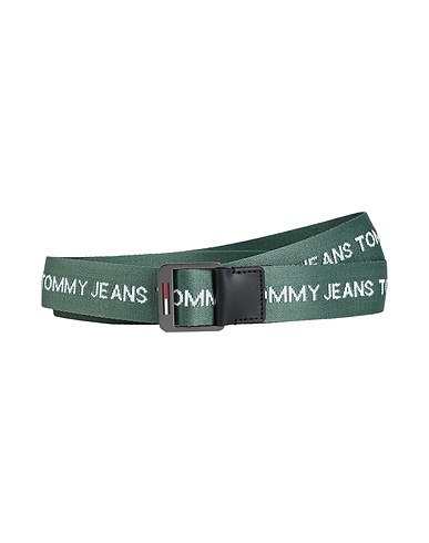 TOMMY JEANS Cintura in tessuto Verde militare 100% Poliestere