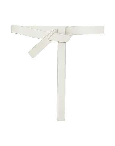 8 by YOOX Regular belt LEATHER KNOT WAIST BELT
 White 100% Calfskin