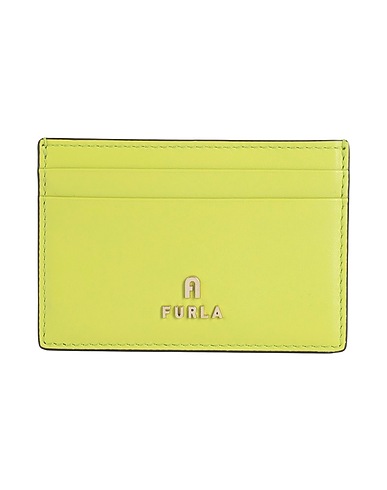 FURLA Small Leather Goods Lime green 100% Calfskin