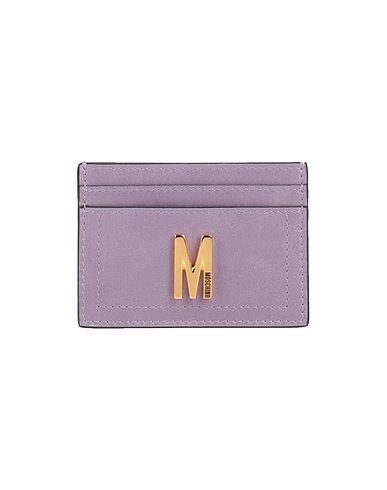 MOSCHINO Kleinlederwaren Lila Leder