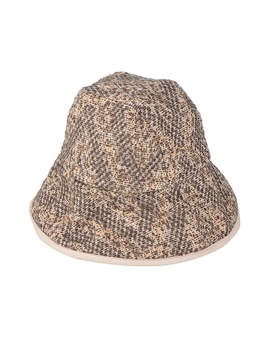 SFIZIO STUDIO Hat Beige 62% Cotton, 19% Acrylic, 10% Polyester, 6% Virgin Wool, 3% Other Fibres
