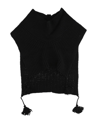 BEATRICE .B Scarves and foulards Black 50% Wool, 50% Acrylic