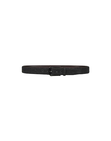 MOORER Leather belt Black Soft Leather