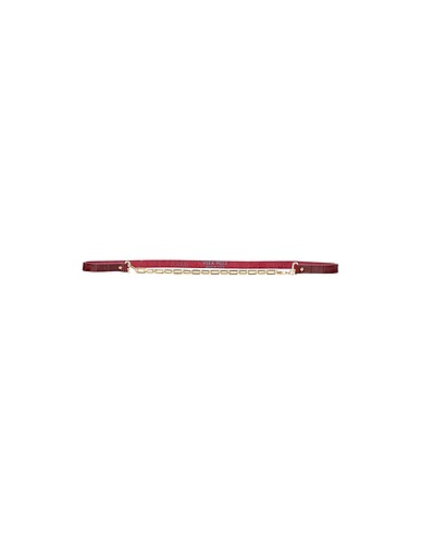 VICOLO Thin belt Burgundy Soft Leather