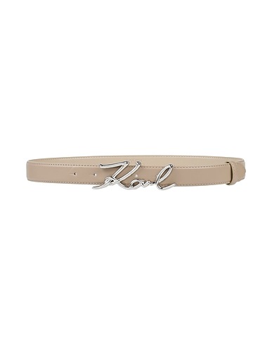 KARL LAGERFELD Regular belt K/SIGNATURE SM HIP BELT
 Beige 100% Soft Leather