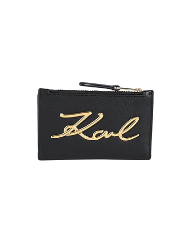 KARL LAGERFELD Wallet K/SIGNATURE BIFOLD ZIP CH
 Black 50% Bovine leather, 50% Polyurethane
