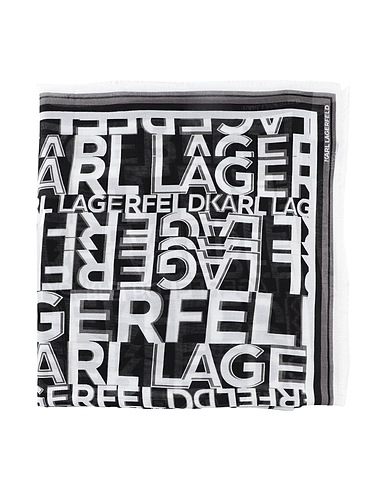 KARL LAGERFELD Scarves and foulards K/ESSENTIAL AOP SQUARE SCARF
 Black 53% Modal, 47% Viscose