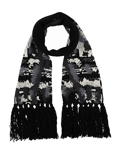 LES HOMMES Sciarpe e foulard Nero 80% Lana, 20% Poliammide