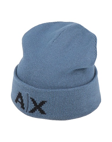 ARMANI EXCHANGE Hat Pastel blue 44% Polyamide, 37% Viscose, 18% Cotton, 1% Elastane