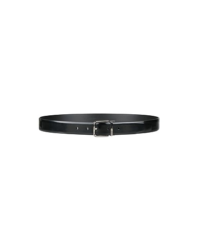 DOLCE&GABBANA Leather belt Black 100% Calfskin