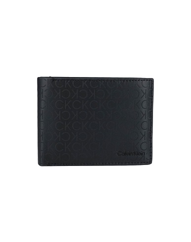 CALVIN KLEIN Wallet Black 51% Polyester, 49% Polyurethane