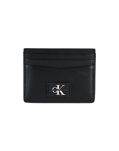 CALVIN KLEIN JEANS Small Leather Goods Black 100% Cowhide