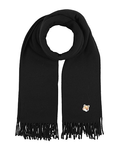 MAISON KITSUNÉ Écharpes et foulards Noir 100% Laine vierge