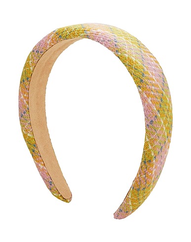 8 by YOOX Hair accessory CHECKED HEADBAND
 Light green 70% Polyester, 30% Plastic