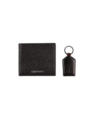 ARMANI EXCHANGE Wallet Dark brown 100% Buffalo leather