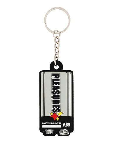PLEASURES Key ring Light grey Plastic