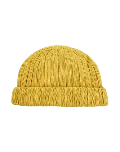 8 by YOOX Hat RECYCLED WOOL SAILOR BEANIE
 Mustard 100% Recycled wool