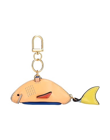TORY BURCH Key ring Salmon pink Soft Leather