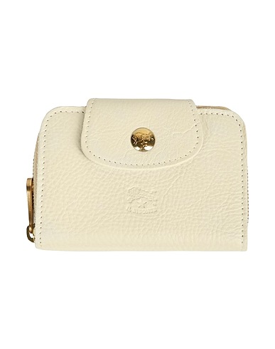 IL BISONTE Key ring Ivory Soft Leather