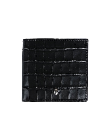 MCQUEEN Wallet Black Soft Leather