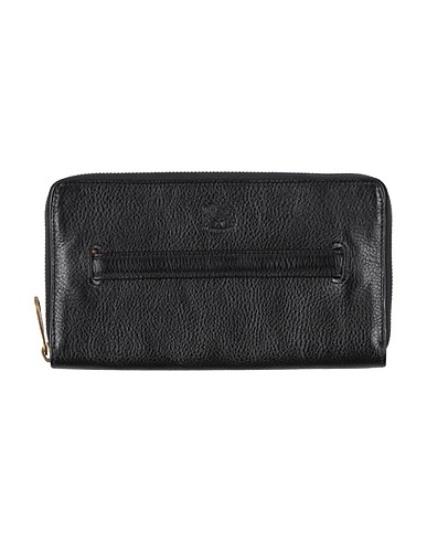 IL BISONTE Wallet Black Cowhide