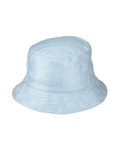 MCQUEEN Cappello Celeste 53% Poliestere, 47% Seta, Viscosa